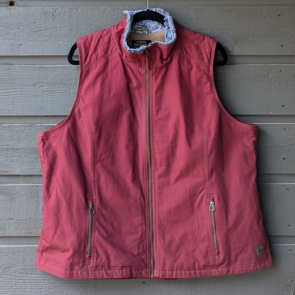 Noble Outfitters Canvas Vest Burgundy Red Size XXL - Picture 10 of 10